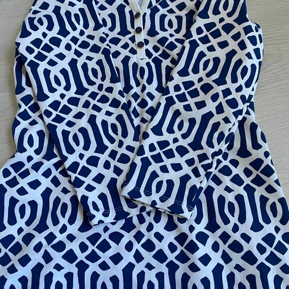 J. McLaughlin Geometric Catalina Cloth Sheath Dress Size S Artsy Career Work - Picture 7 of 8
